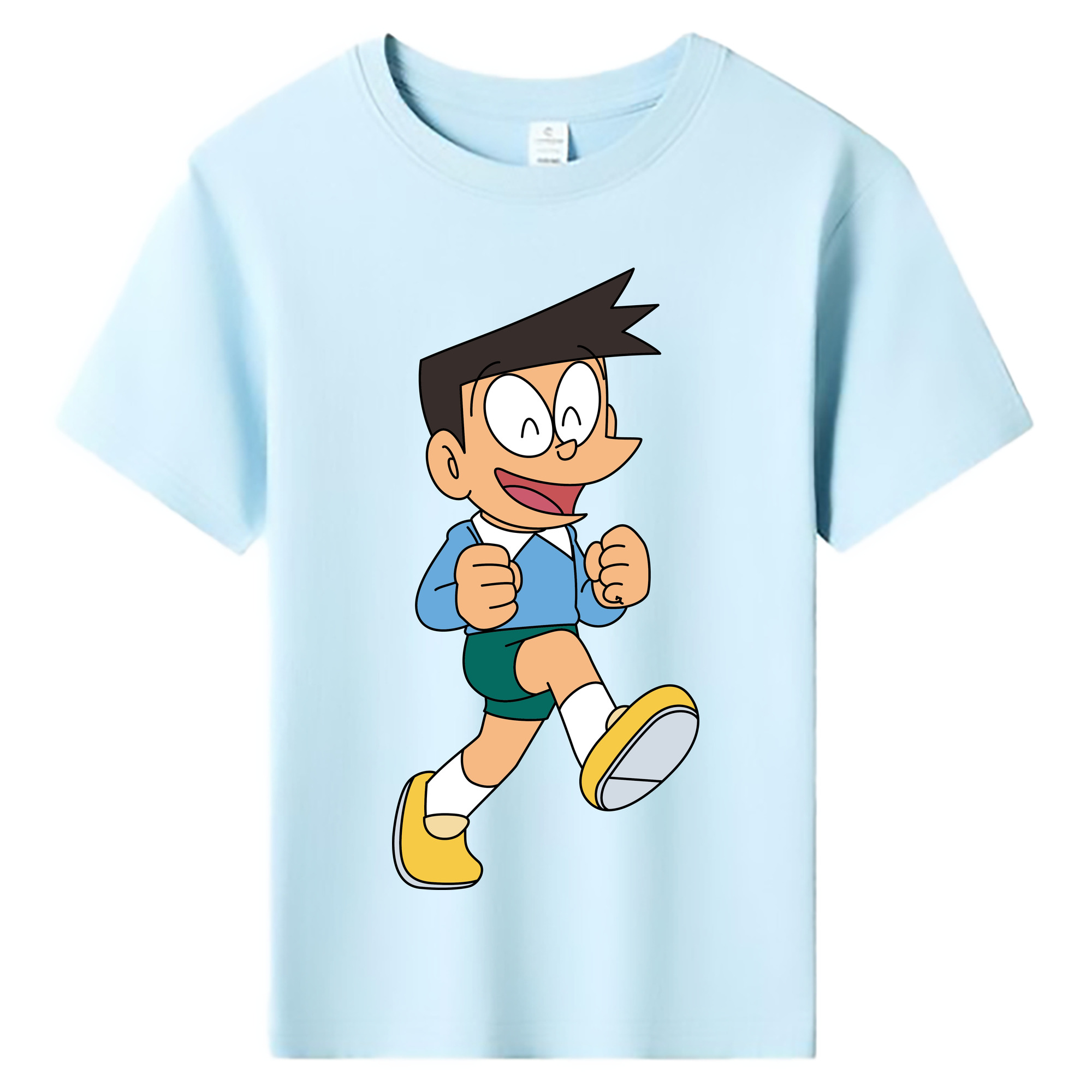 （画像用） ドラえもん 骨川 スネ夫 Doraemon Honekawa Suneo 綿100％キッズTシャツ（フロントプリント）